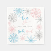 Sneeuwvlokken geslacht onthullen hij of zij servet (Voorkant)