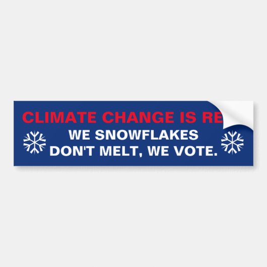 Sneeuwvlokken geven niet aan, ze stemmen over de v bumpersticker (Voorkant)