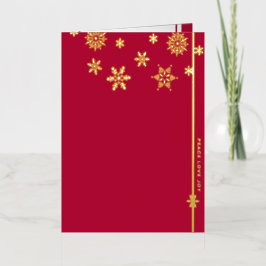 Sneeuwvlokken gevouwen Folie rode vakantie Kaart