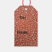 Sneeuwvlokken Gift Label Cadeaulabel (Achterkant)