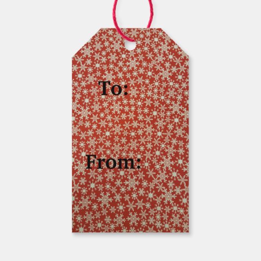 Sneeuwvlokken Gift Label Cadeaulabel (Achterkant)