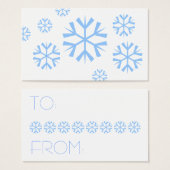Sneeuwvlokken Gift Labels Visitekaartje (Voorkant /achterkant)