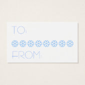 Sneeuwvlokken Gift Labels Visitekaartje (Achterkant)