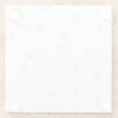 Sneeuwvlokken Glazen Onderzetter (Achterkant)