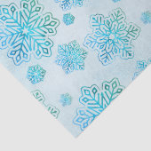 Sneeuwvlokken glinsterende iriserende blauw tissuepapier (Detail)