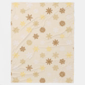 Sneeuwvlokken (goud) fleece deken (Voorkant)
