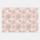 Sneeuwvlokken Goud, Roze, Zilveren Glitter Sparkle Inpakpapier Vel (Voorkant 2)