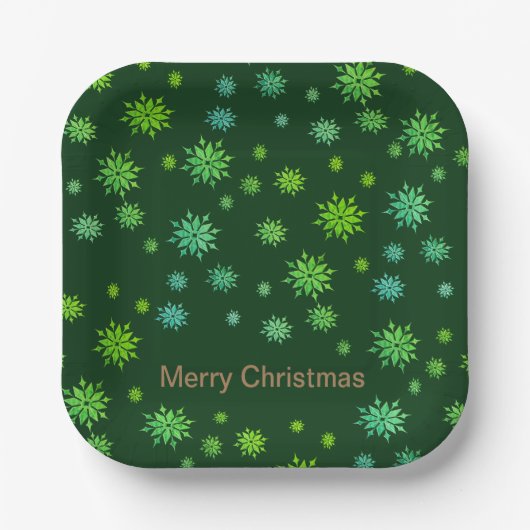 sneeuwvlokken, gouden sneeuwvlokken, bord uit eten (Voorkant)