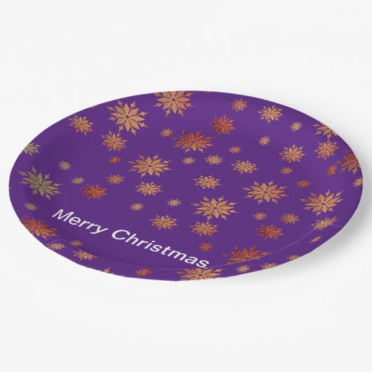 sneeuwvlokken, gouden sneeuwvlokken, bord uit eten (Gekanteld)