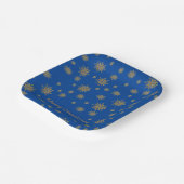 sneeuwvlokken, gouden sneeuwvlokken, bord uit eten (Gebogen)