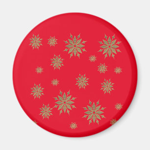 sneeuwvlokken, gouden sneeuwvlokken, magneet