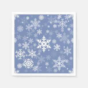 Sneeuwvlokken Grafisch Aangepaste Kleur Achtergron Servetten