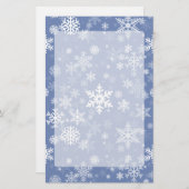Sneeuwvlokken Grafisch aanpassen de Achtergrond va Briefpapier (Voorkant / Achterkant)