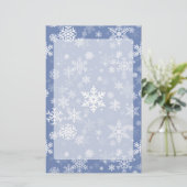 Sneeuwvlokken Grafisch aanpassen de Achtergrond va Briefpapier (Staand voorkant)