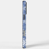 Sneeuwvlokken Grafisch aanpassen de Achtergrond va Case-Mate iPhone Case (Achterkant / Rechts)