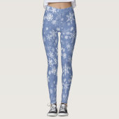 Sneeuwvlokken Grafisch aanpassen de Achtergrond va Leggings (Voorkant)