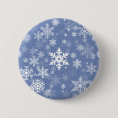 Sneeuwvlokken Grafisch aanpassen de Achtergrond va Ronde Button 5,7 Cm (Voorkant)
