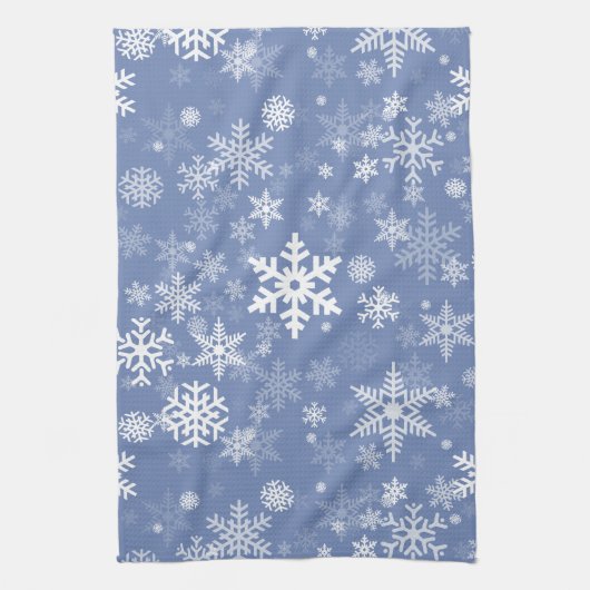 Sneeuwvlokken Grafisch aanpassen de Achtergrond va Theedoek (Verticaal)
