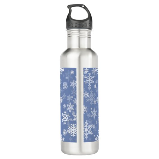 Sneeuwvlokken Grafisch aanpassen de Achtergrond va Waterfles (Achterkant)