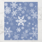 Sneeuwvlokken Grafisch aanpassen de Achtergrond va Wijn Etiket (Enkel label)