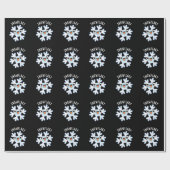 Sneeuwvlokken Grappige Sneeuwvlok Pun Dark BG Cadeaupapier (Vlak)