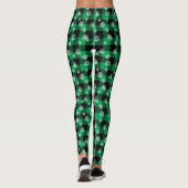 Sneeuwvlokken Green Buffalo Plaid Leggings (Achterkant)