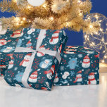 Sneeuwvlokken Greenery Blue Christmas Cadeaupapier<br><div class="desc">Voeg een speelse en hartverwarmende touch toe aan uw kerstcadeaus met dit schattige blauwe kerstinpakpapier. De felblauwe achtergrond vormt het perfecte podium voor een leuk en modern patroon met vrolijke sneeuwpoppen, delicate sneeuwvlokken, knuffelige teddyberen en weelderig groen. Dit ontwerp vangt de magie en grilligheid van het seizoen, waardoor elk cadeau...</div>