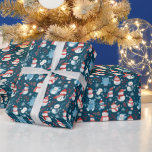 Sneeuwvlokken Greenery Blue Christmas Cadeaupapier<br><div class="desc">Voeg een speelse en hartverwarmende touch toe aan uw kerstcadeaus met dit schattige blauwe kerstinpakpapier. De felblauwe achtergrond vormt het perfecte podium voor een leuk en modern patroon met vrolijke sneeuwpoppen, delicate sneeuwvlokken, knuffelige teddyberen en weelderig groen. Dit ontwerp vangt de magie en grilligheid van het seizoen, waardoor elk cadeau...</div>