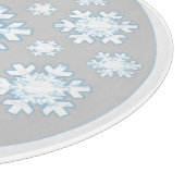 Sneeuwvlokken (grijs) snijplank (Hoek)