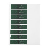 Sneeuwvlokken - Groen Adreslabel Wikkel (Vel)