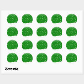 SNEEUWVLOKKEN GROEN RONDE STICKER (Vel)
