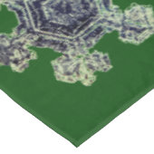 Sneeuwvlokken Groen Tafelkleed (Gekanteld)