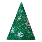 Sneeuwvlokken Groen Wit Feesthoedjes (Links)