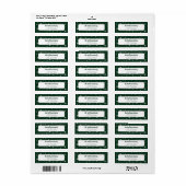 Sneeuwvlokken Groene Feestdagen Etiket (Full Sheet)