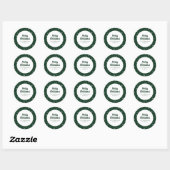 Sneeuwvlokken Groene Feestelijke Sticker (Vel)
