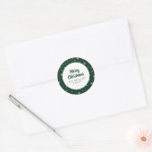 Sneeuwvlokken Groene Feestelijke Sticker (Envelop)