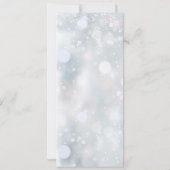 Sneeuwvlokken Groene Winter Doop Uitnodiging (Achterkant)