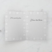 Sneeuwvlokken groeten 2 feestdagen kaart (Binnen)