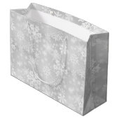 Sneeuwvlokken Grote Gift Bag Large Cadeautasje (Achterkant Gekanteld)