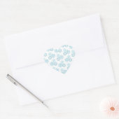 Sneeuwvlokken Hart Sticker (Envelop)