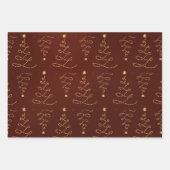 Sneeuwvlokken, harten en boomwikkelvellen inpakpapier vel (Voorkant 2)