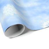 Sneeuwvlokken Herfst blauw Cadeaupapier (Rol Hoek)