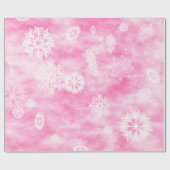 Sneeuwvlokken Herfst Roze Cadeaupapier (Vlak)