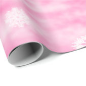 Sneeuwvlokken Herfst Roze Cadeaupapier (Rol Hoek)