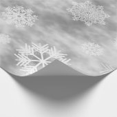 Sneeuwvlokken Herfst Silver Grey Cadeaupapier (Hoek)