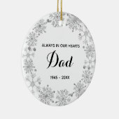 Sneeuwvlokken Herinnering pap Ornament kerstcadeau (Rechts)