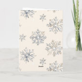 Sneeuwvlokken Herten Kerstmis Kaart (Achterkant)