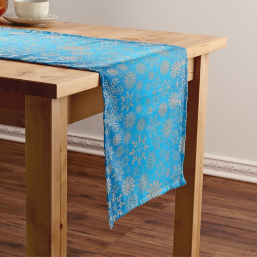 Sneeuwvlokken Holiday Table Runner Lange Tafelloper (Voorbeeld)