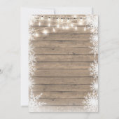 Sneeuwvlokken hout onthullen uitnodiging (Achterkant)