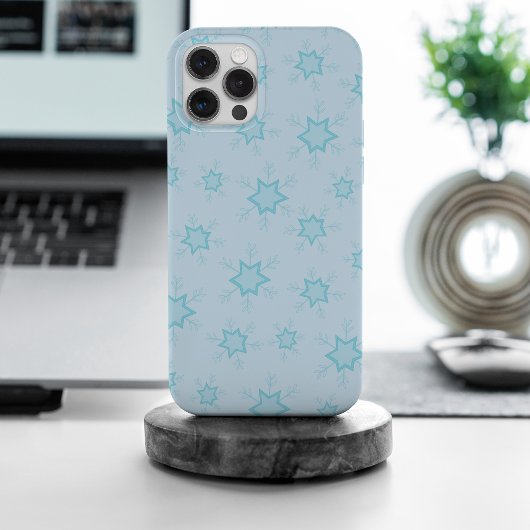 Sneeuwvlokken, ijsblauw, ijzige sneeuwvlokken, sne Case-Mate iPhone case